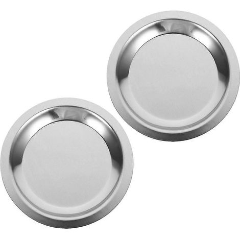 Lot de 2 porte-bouteilles ronds en métal, sous-verres lisses en acier inoxydable, tapis de bouteille réutilisables (1/5)
