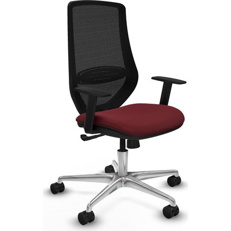 Piqueras y Crespo Mardos Silla de oficina granate cómoda (1/3)