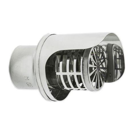 TERMINALE PELLET INOX AISI 304 ø 100