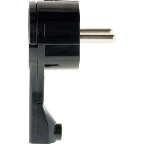 Zenitech – Fiche électrique mâle 16A extraplate – Noir – 2P+T – Sortie droite – Compatible HO5VV-F 3G1/3G1,5 mm² – Certifiée NF