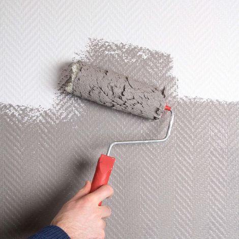 Fibre de verre pré-peinte Chevrons 165g/m² 2500 x 100cm Blanc - Couvrance 25m² - Revêtement Isolant, Rénovation Et Protection Des Murs (1/5)