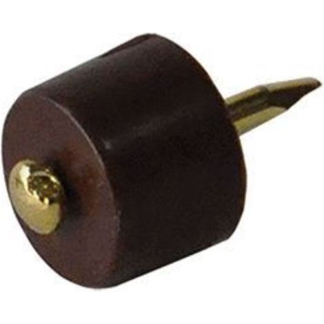 8 PEZZI - SUPPORTI REGGIPIANO IN PLASTICA MARRONE 11MM - COMPLETI DI CHIODO