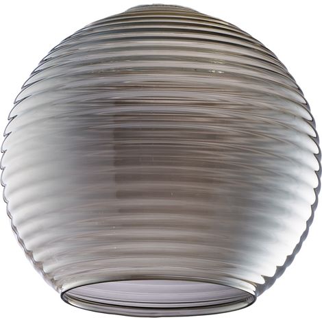 Diffusore In Vetro Soffiato Rigato Grigio Specchiato (1/2)