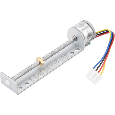Micro moteur pas à pas linéaire SM1511 5V 2 phases 4 fils, tige de poussée-traction, actionneur à vis sans fin, course compacte pour bricolage robotique. (1/5)