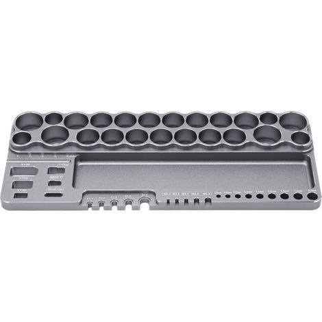 Wandhalterung aus Aluminiumlegierung für RC-Werkzeuge, Aufbewahrung für Schraubendreher und Scheren mit Befestigungslöchern – Grau (1/5)