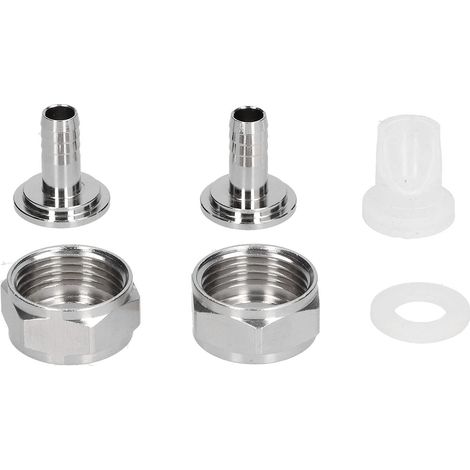 Kit de Raccord de Connecteur de Coupleur de Fût de Bière en Acier Inoxydable, Filetage G5/8 avec Barbe de 5/16 Pouces (1/5)