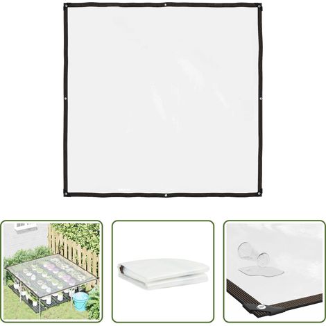Gartenplane - Klare Plane mit Ösen 2x2 m Polyethylen (1/5)