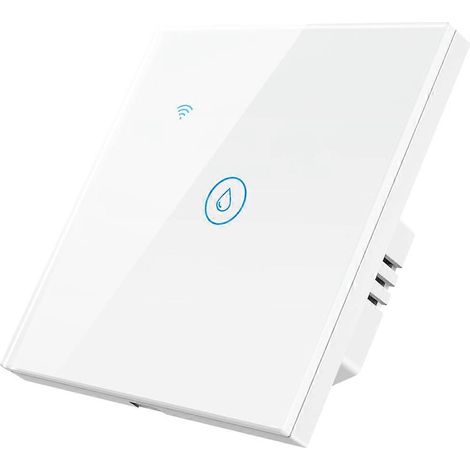 Interrupteur intelligent Wi-Fi 40 A pour chauffe-eau haute puissance Tuya, standard, de luxe, tactile en verre, minuterie, commande vocale, prise UE. (1/5)