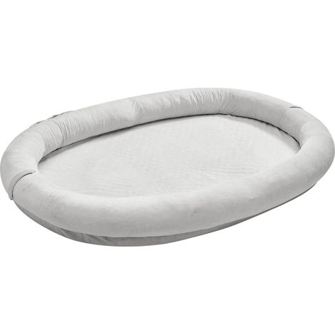 Coussin pour Humain et Chien, 178 x 120 x 24 cm, Mémoire de Forme Orthopédique, avec Poche Latérale, Poignée et Fermeture Éclair, Housse Amovible Lavable en Machine, Gris (1/5)