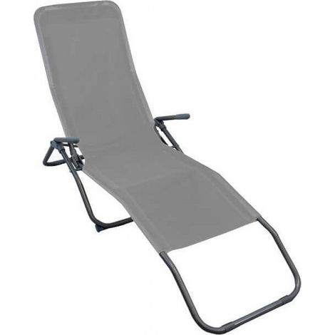 Spiaggina Samba 143x59x97 h cm in Textilene Grigio