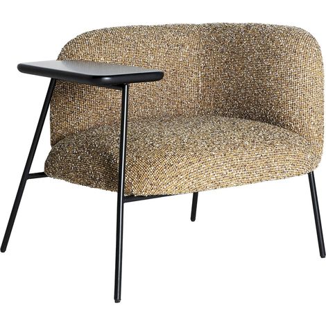Fauteuil contemporain vert marbré confort et élégance moderne - Vert marbré et noir profond (1/5)