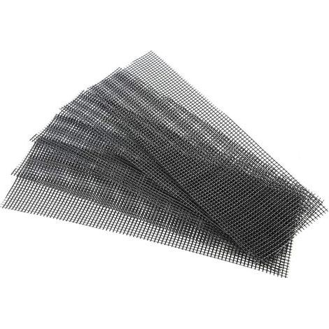 Tampon Paille de Trou de Pot Fleur, 5 Pièces Tapis Grille de Fond de Bonsaï en PE Écrans Trou de Drainage Carrés Empêchent la Perte de Sol (30x10cm) (1/5)