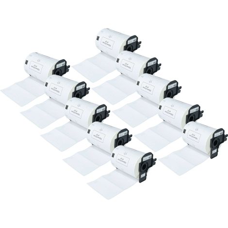 vhbw 10x Label Roll with Holder 102mm x 51mm (600 Label) compatible with Brother PT QL-710W, QL-720, QL720NW Label Maker (1/4)