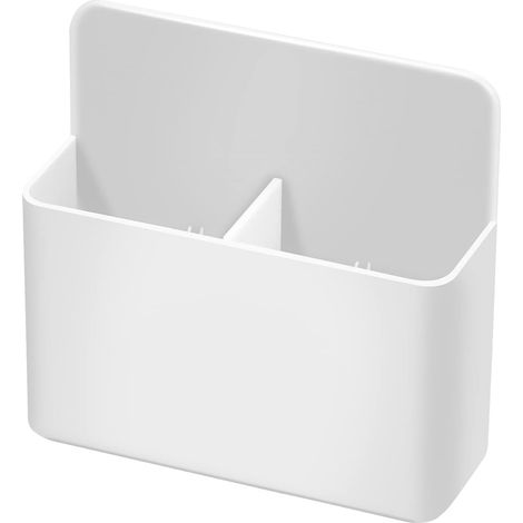 Boîte de rangement pour tableau blanc magnétique Porte-stylo magnétique Marqueur de surface magnétique Porte-stylo pour stylos Boîte de rangement pour crayons Blanc (1/4)
