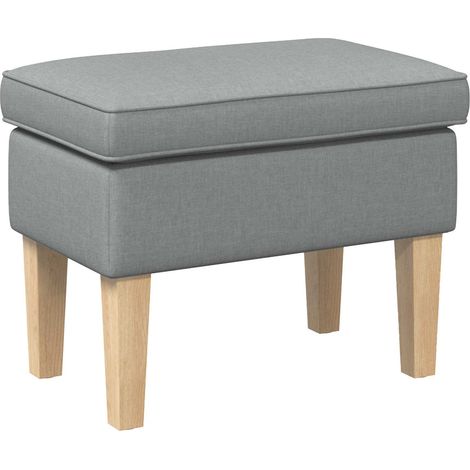 Poggiapiedi Grigio Chiaro 55 x 35 x 41 cm Tessuto vidaXL