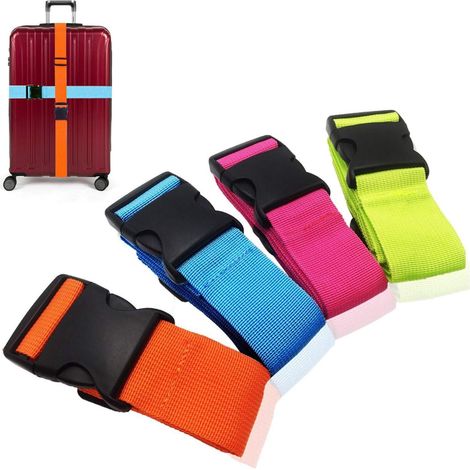 Sangle à bagages (4 couleurs) - Sangle de valise réglable avec boucle (1/5)