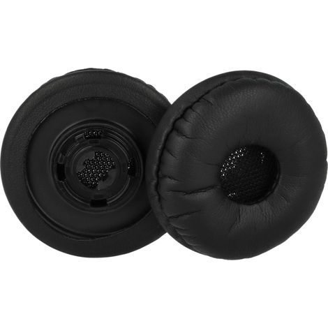 vhbw 2x Ear Pad Cups Cushion Covers compatible with Plantronics Savi W740, W440M, W440 On-Ear Headphones Headset - black, 5.0cm (1/4)