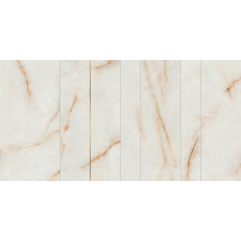 Carrelage effet Marbre Blanc Cristallo Ridge 118,2x59,5x0,9 cm Velours Sorvella - Mur intérieur (vendu par carton de 0,70329 m²) - RO'MA CARRELAGE