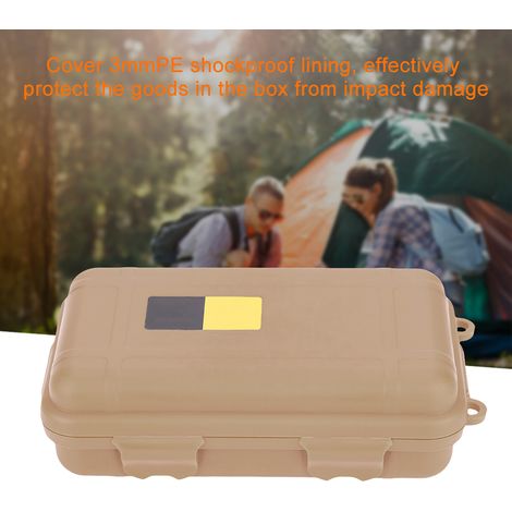 Boîte de Rangement Étanche pour Matériel de Survie, Résistante à l'Eau et aux Chocs (Grande Capacité, Couleur Beige) (1/5)