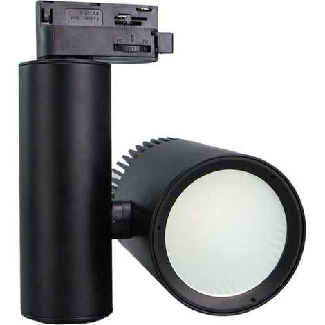 Faro Lampada Led A Binario 30W Trifase CCT CRI 90 Carcassa Nera 2700K 4000K 6000K 3 In 1 Luce Stretta 24 Gradi