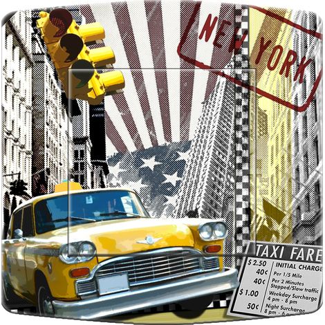 Interrupteur décoré new york 2
