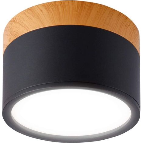 Lumière de porche de couloir d'allée de ménencastré LED encastré en surface 12w noir 10.87cm lumière blanche (1/5)