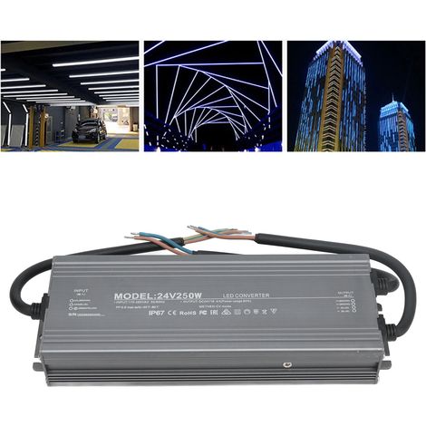 IP67 wasserdichtes Netzteil für Konstantspannungs-LEDs, 250 W AC 170–265 V/24 V (1/5)