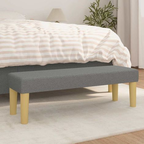vidaXL Banc Gris foncé 100x30x30 cm Tissu (1/5)