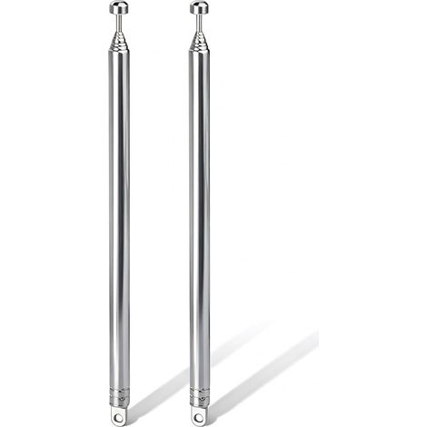Bingfu Antenne Télescopique Radio FM Dab Portable Interieur 74 cm 7 Sections Antenne Remplacement pour pour Radio Transistor Poste Portable Tuner Chaîne HiFi Récepteur AV Home Cinéma Audio CD,2 Paquet (1/5)