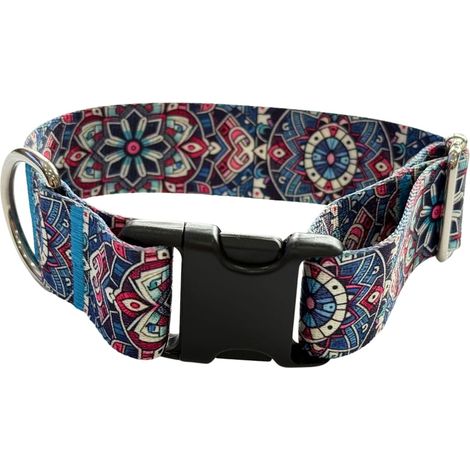 Collar para perro, 4 cm de ancho, con hebilla EtnoMandala, Cierre Collar para perro, 4 cm de ancho, con hebilla EtnoMandala, Cierre M: 30-45 cm (1/4)