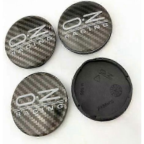 Vier 62-mm-Radnabenkappen für Oz Racing M595 Oz Leichtmetallfelgen (schwarz) (1/2)