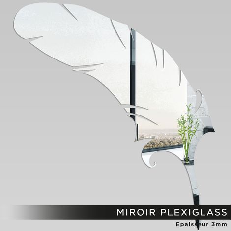 Miroir Plexiglass - Plume - 14x40 cm (1/2)