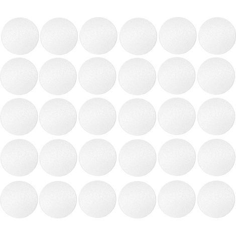 30 copriviti autoadesivi, diametro 20 mm, tappi per fori di mobili, tavoli, sedie, casa, in PE bianco (1/3)
