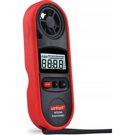 10 pezzi anemometro misuratore di velocità del vento LCD misuratore di temperatura (1/5)