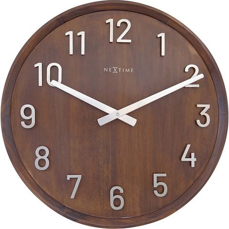 Horloge murale moderne marron (1/4)