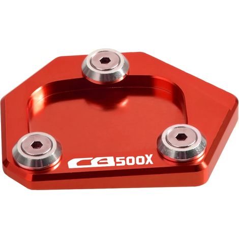 (Rouge) Extension de béquille latérale pour moto Honda CB500X (2013-2015) Maxpower (1/4)