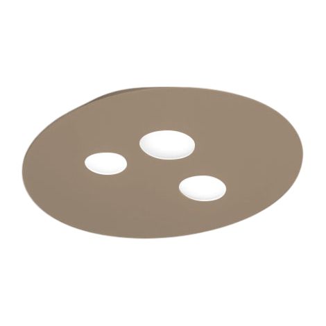 Lampada a Soffitto LUNA P/P 3xGX53 Max 3x8W Tortora - Struttura in Metallo e Diffusore in Alluminio - Gea Luce - Illuminazione per Interni (1/3)
