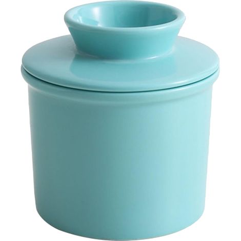 Butter Crock - Ceramic Butter Keeper with Water Seal Lid - For Countertop Soft Butter Storage - 1 Unit (1/5)