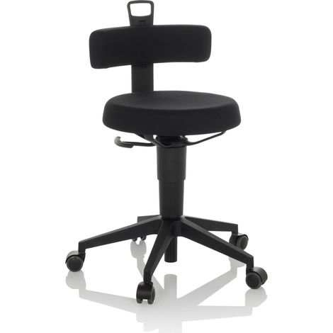 Arbeitshocker / Balancestuhl TOP WORK FLEX Stoff schwarz hjh OFFICE (1/5)