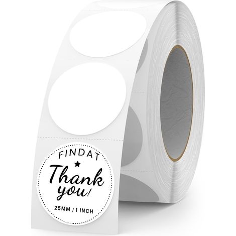 Printable White Round Thermal Labels 25mm 500pcs (1/5)