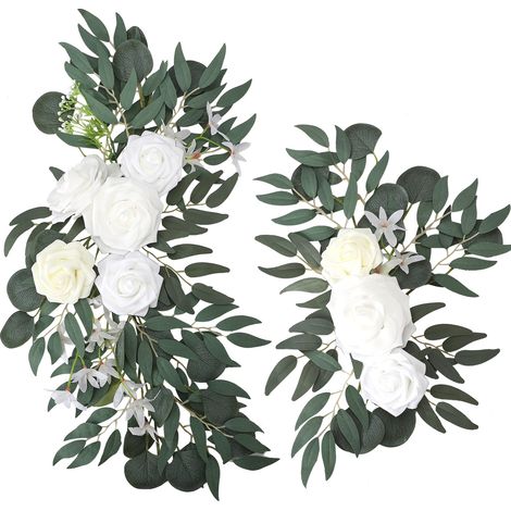 Fleurs d'arc de Mariage, Fausses Roses Combinées Pivoine en Soie pour Les Décorations de Mariage pour la Cérémonie de Réception de Mariage (C) (1/5)