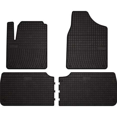 Tapis de sol en caoutchouc pour : Seat Alhambra I monospace (1995-2010) - noirs, sur mesure (1/5)