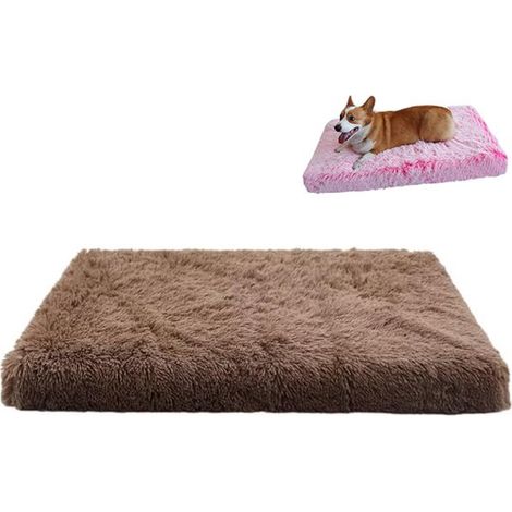Tapis orthopédique pour chien - couleur kaki - 120 x 80 x 10 cm - matelas en mousse à mémoire de forme - forme ovoïde - housse amovible (1/5)