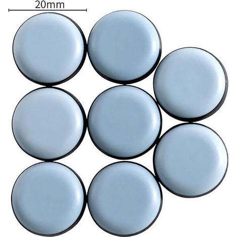 16 patins ronds auto-adhésifs pour meubles, adaptés aux sols lisses et aux tapis (ronds, 25 mm) (1/5)