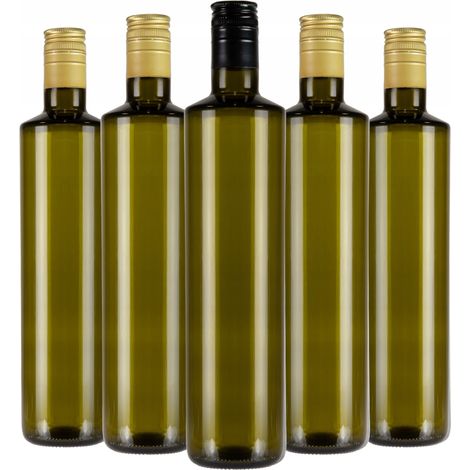 40x DORICA 750ml bottiglia OLIVE per olio d'oliva, tinture, vetro scuro, 0,7l