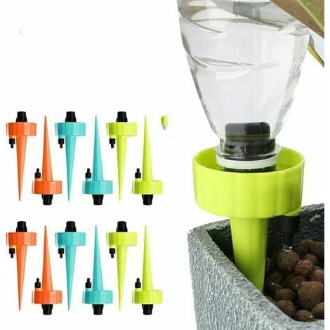 12 Stück verstellbare Tropfbewässerung, automatische Tropfbewässerungs-Sets, Bewässerung von Pflanzen, Urlaub mit Steuerventil für Garten, Zuhause, drinnen und draußen (1/5)