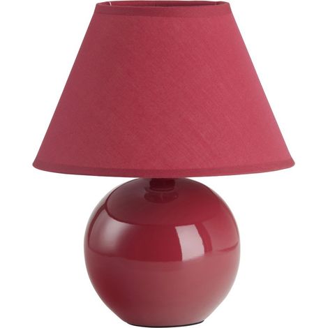 BRILLIANT lampe Primo lampe de table rouge 1x D45, E14, 40W, adapté aux lampes à suspension (non inclus) Échelle A ++ à E Avec interrupteur à cordon (1/3)