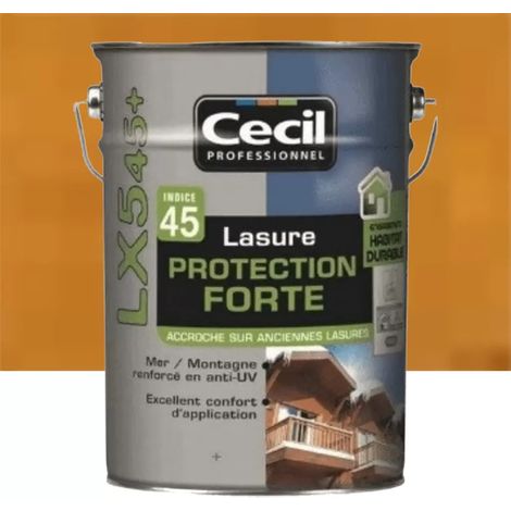 Lasure Protection Forte CECIL LX545+ Châtaignier 5 L (1/2)