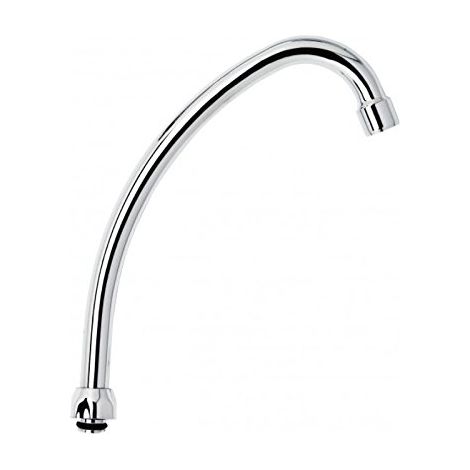 MONTSERRAT 0032.002 Beccuccio Tubo Verticale per Rubinetto o Miscelatore, Argento, 22 cm