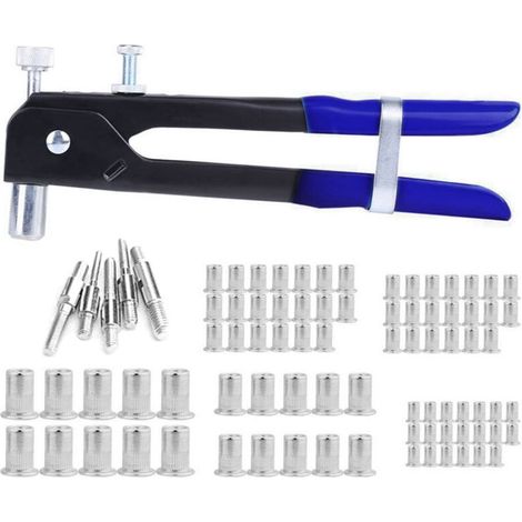 86PCS Rivet Gun for M3-M8 Threaded Nuts Rivet Insertion Tool Rivet Nut Kit (1/5)